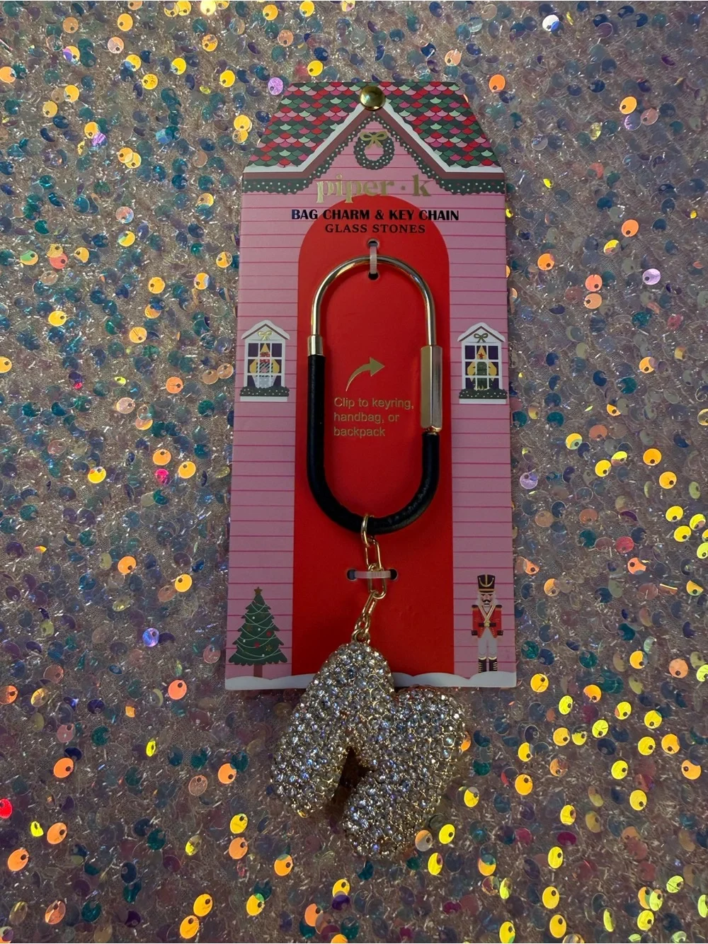 NWT ✨💎 Piper K 💎✨ ‘M’ Initial Bag Charm/Keychain